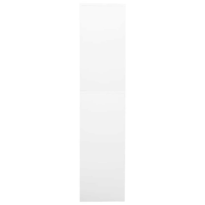 kontorskab 90x40x180 cm stål hvid