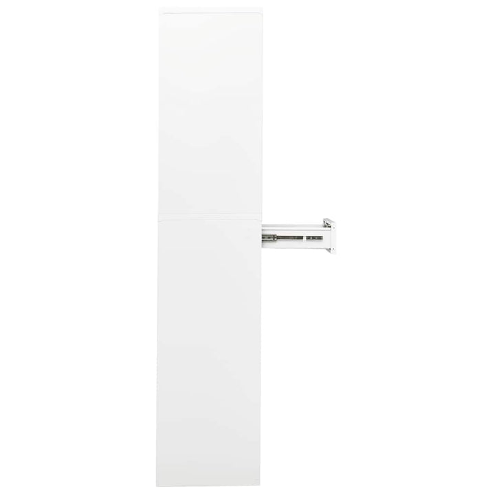 kontorskab 90x40x180 cm stål hvid