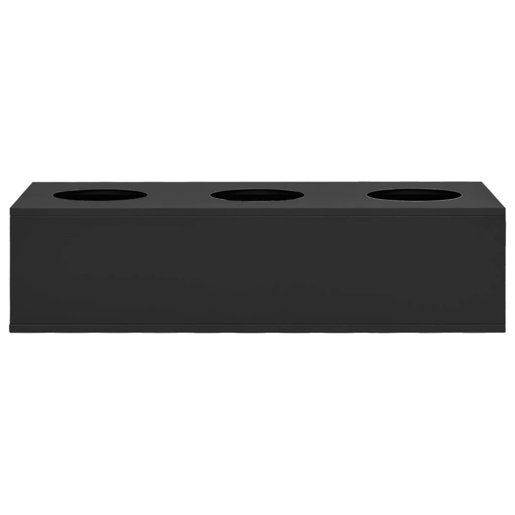 plantekasse til kontor 90x40x23 cm stål antracitgrå