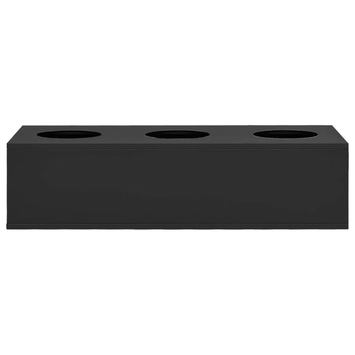 plantekasse til kontor 90x40x23 cm stål antracitgrå