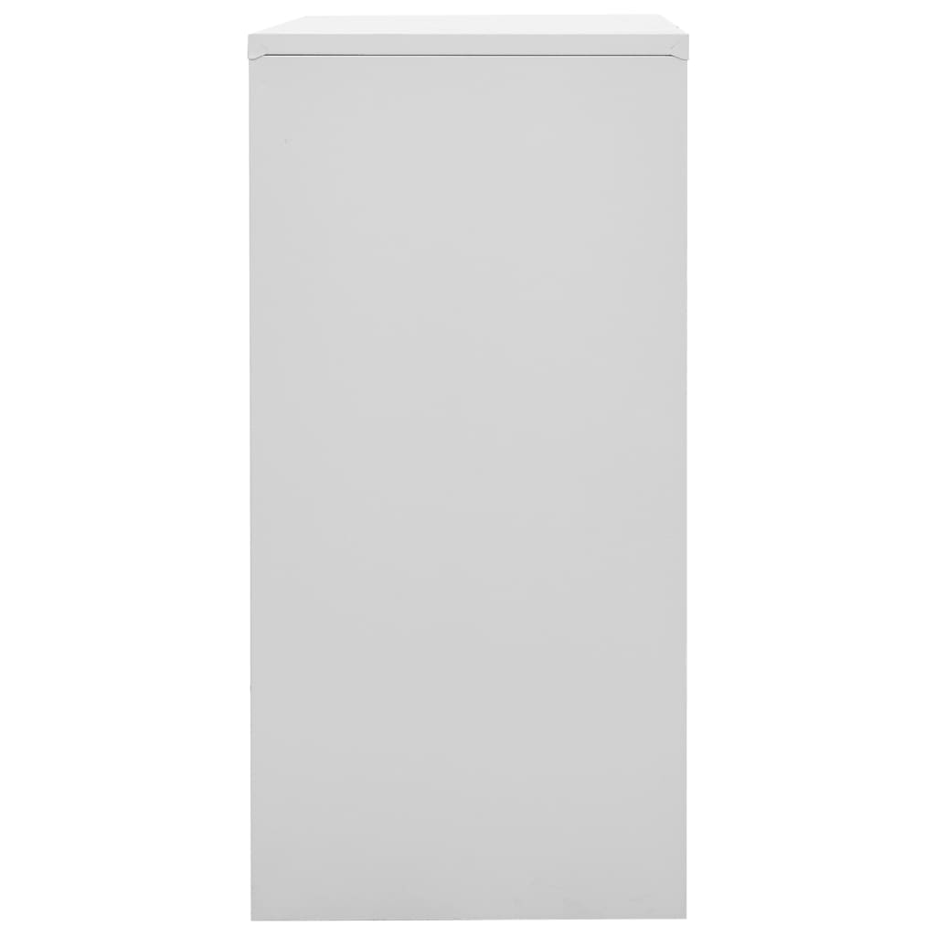 skab 90x45x92,5 cm stål lysegrå og rød