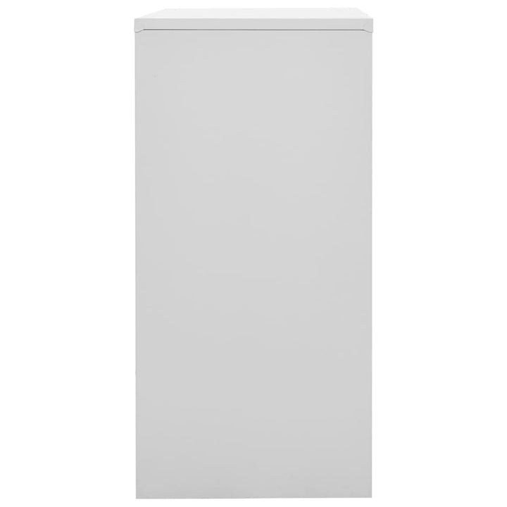skab 90x45x92,5 cm stål lysegrå og rød