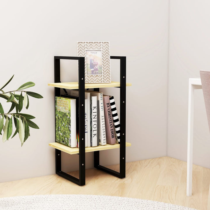 bogreol 40x30x70 cm 2 hylder massivt fyrretræ