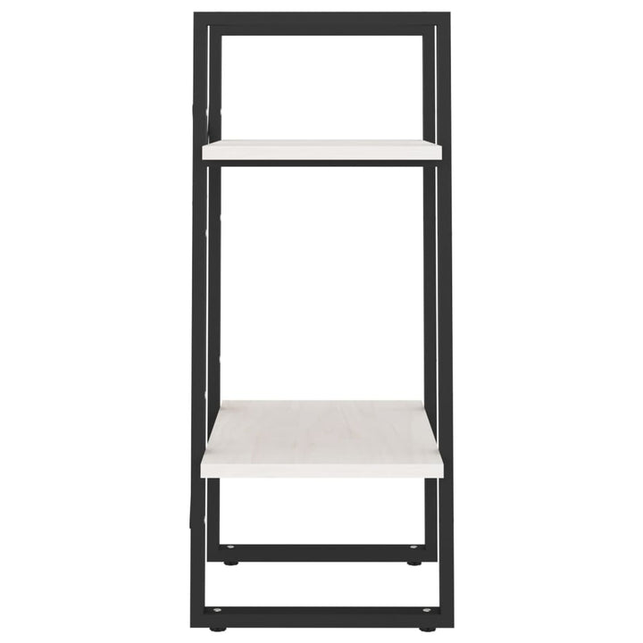 bogreol 40x30x70 cm 2 hylder massivt fyrretræ hvid