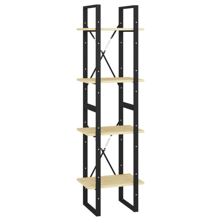 bogreol 40x30x140 cm 4 hylder massivt fyrretræ