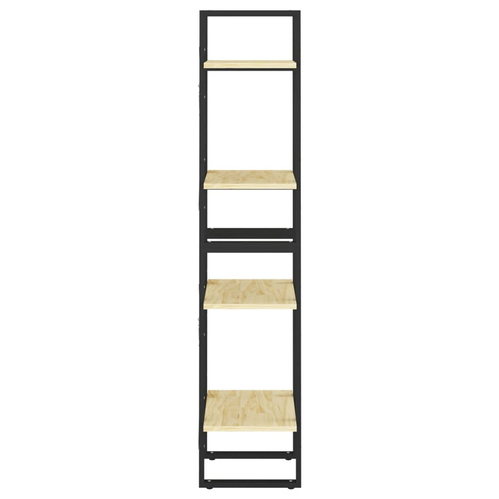 bogreol 40x30x140 cm 4 hylder massivt fyrretræ
