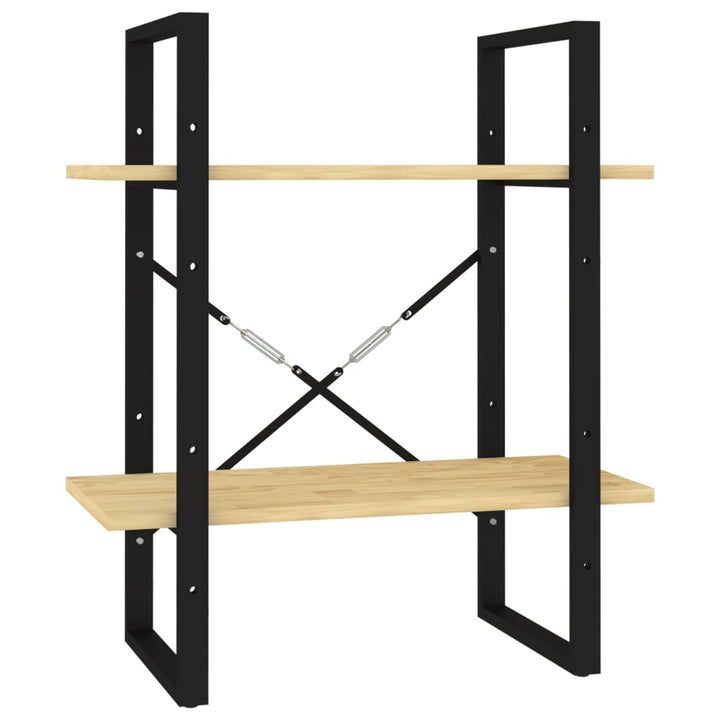 bogreol 60x30x70 cm 2 hylder massivt fyrretræ