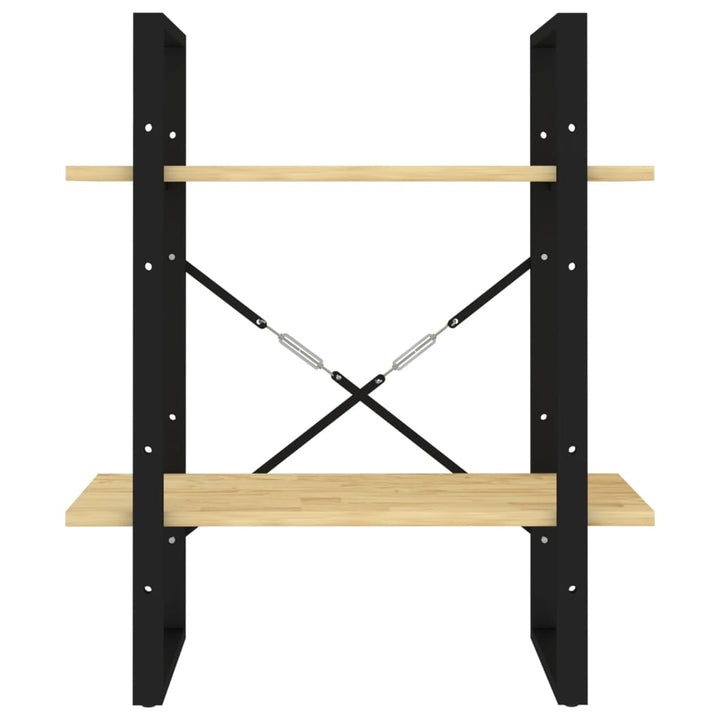 bogreol 60x30x70 cm 2 hylder massivt fyrretræ