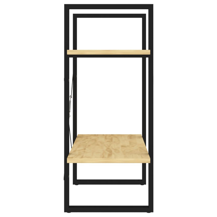 bogreol 60x30x70 cm 2 hylder massivt fyrretræ