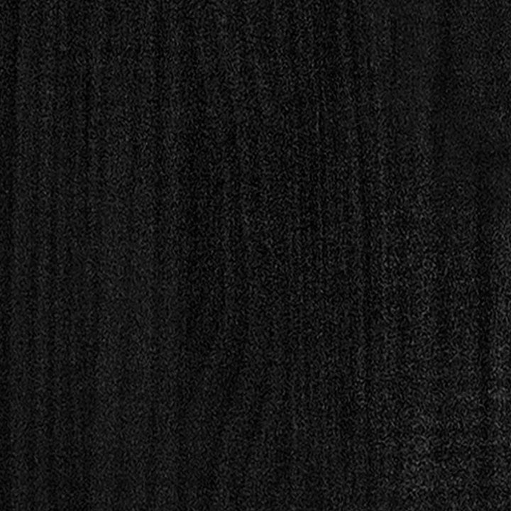 bogreol med 4 hylder 100x30x140 cm massivt fyrretræ sort