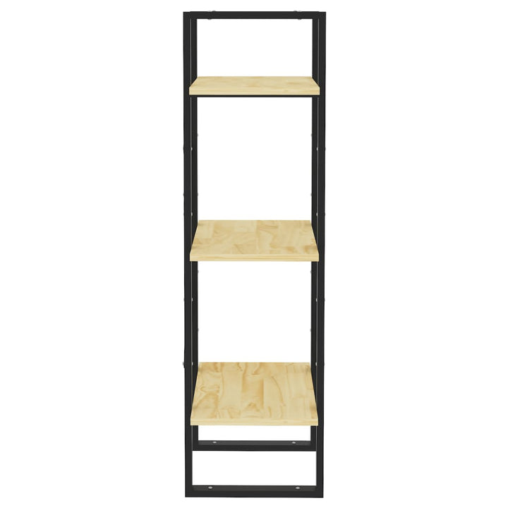 bogreol 40x30x105 cm 3 hylder massivt fyrretræ