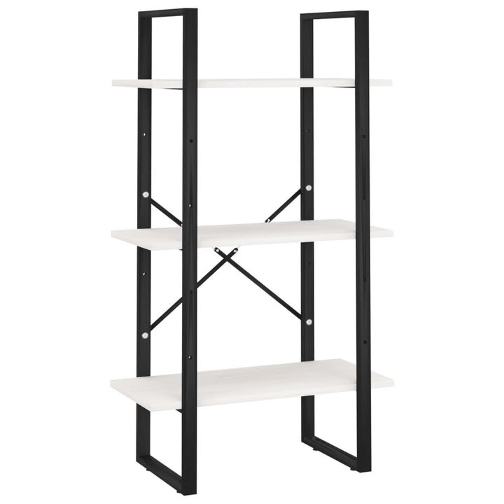 opbevaringsreol 60x30x105 cm massivt fyrretræ hvid