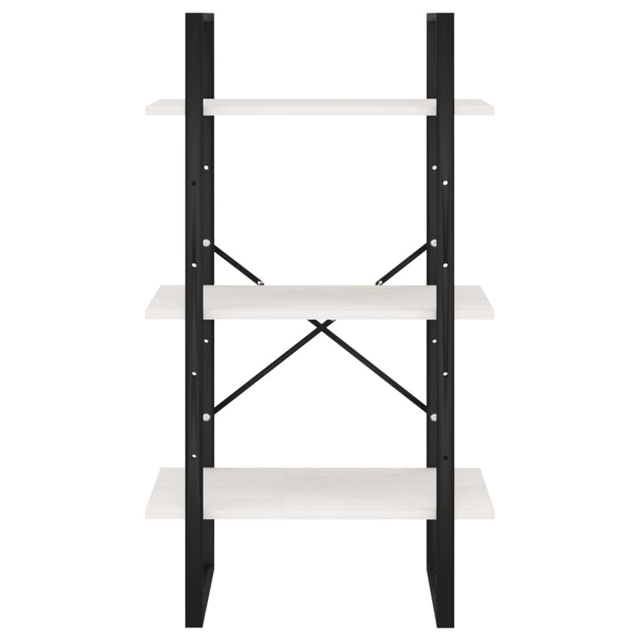 opbevaringsreol 60x30x105 cm massivt fyrretræ hvid