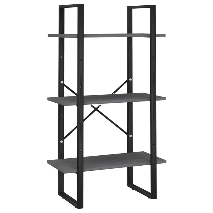 opbevaringsreol 60x30x105 cm massivt fyrretræ grå
