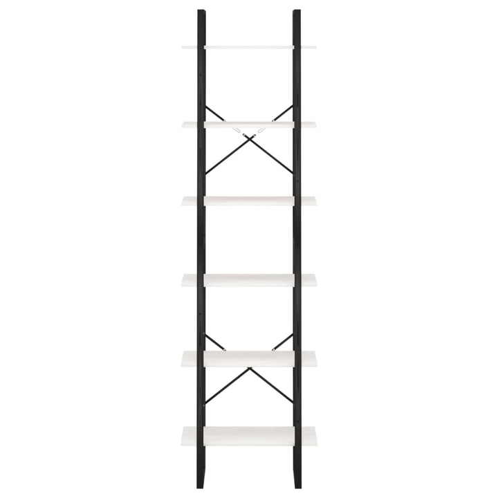 opbevaringsreol 60x30x210 cm massivt fyrretræ hvid