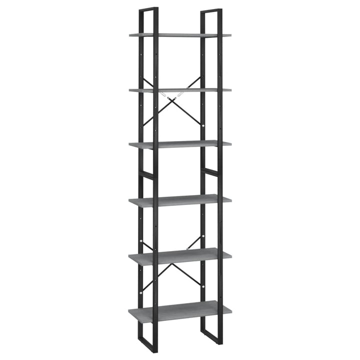 opbevaringsreol 60x30x210 cm massivt fyrretræ grå