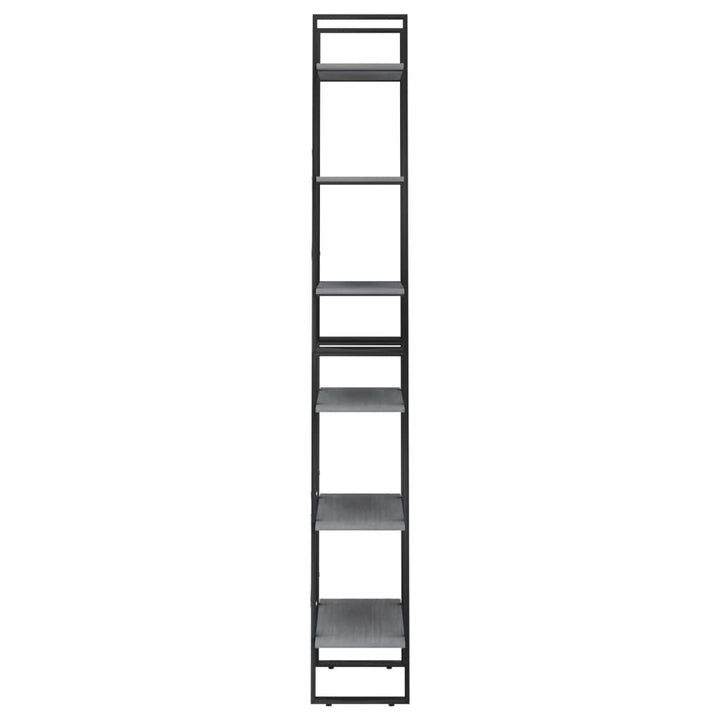 opbevaringsreol 60x30x210 cm massivt fyrretræ grå