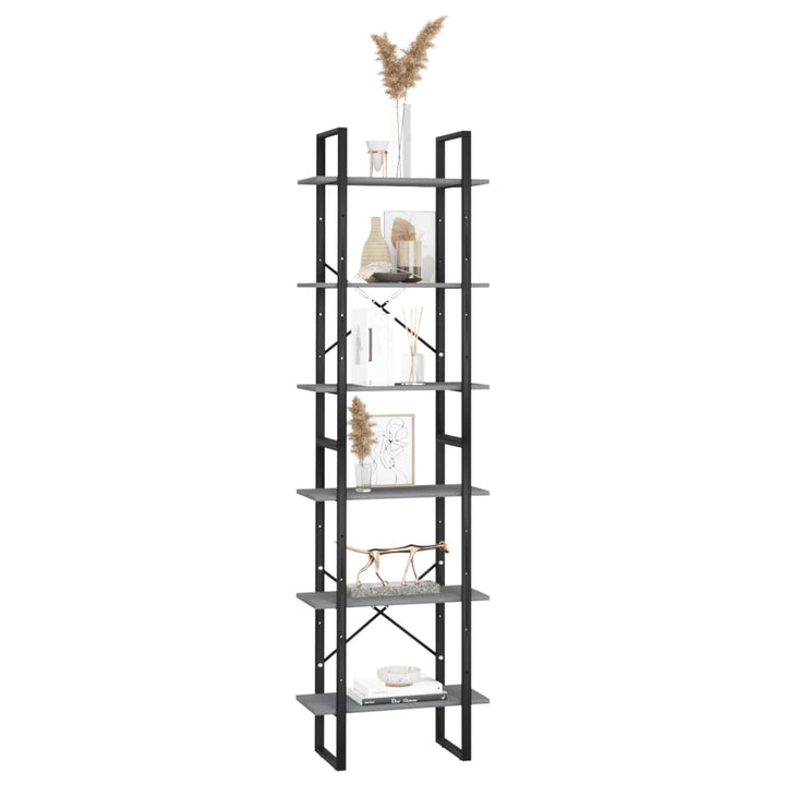 opbevaringsreol 60x30x210 cm massivt fyrretræ grå