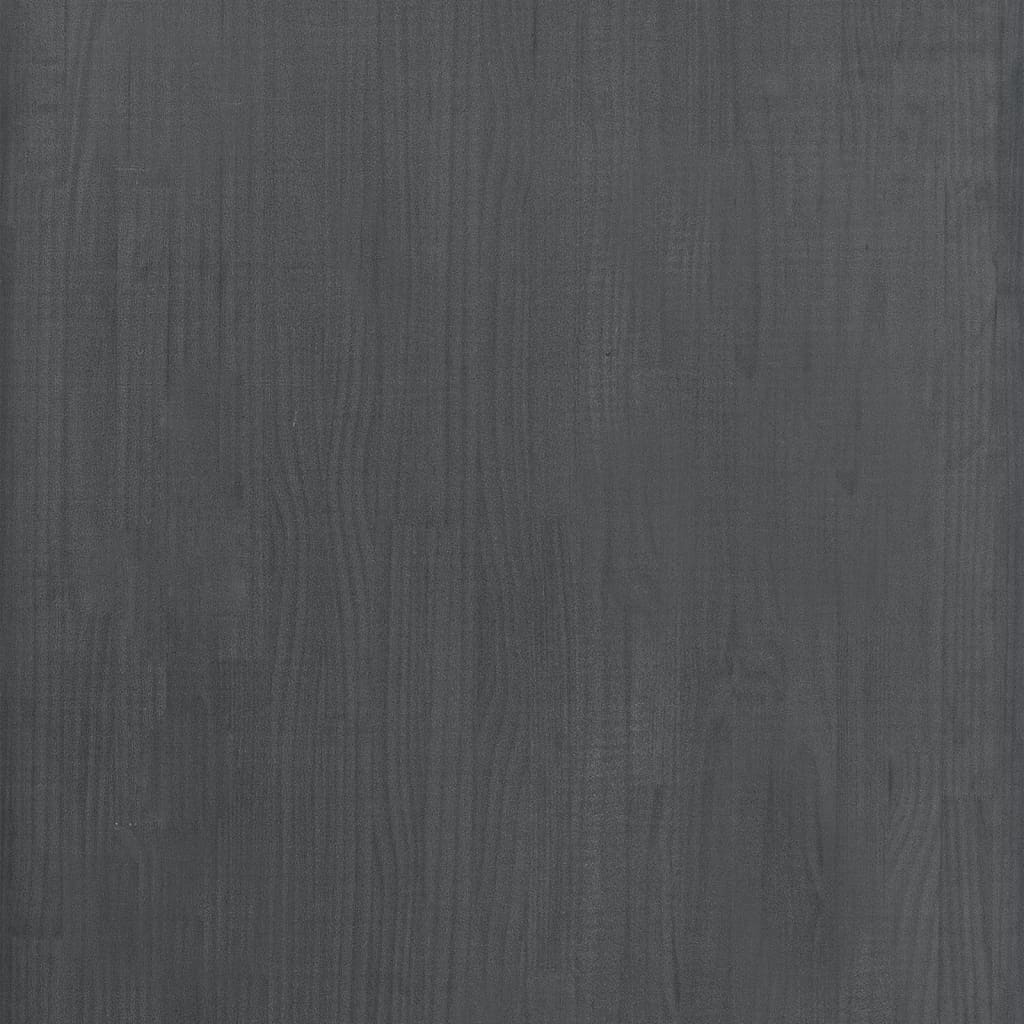 opbevaringsreol 60x30x210 cm massivt fyrretræ grå