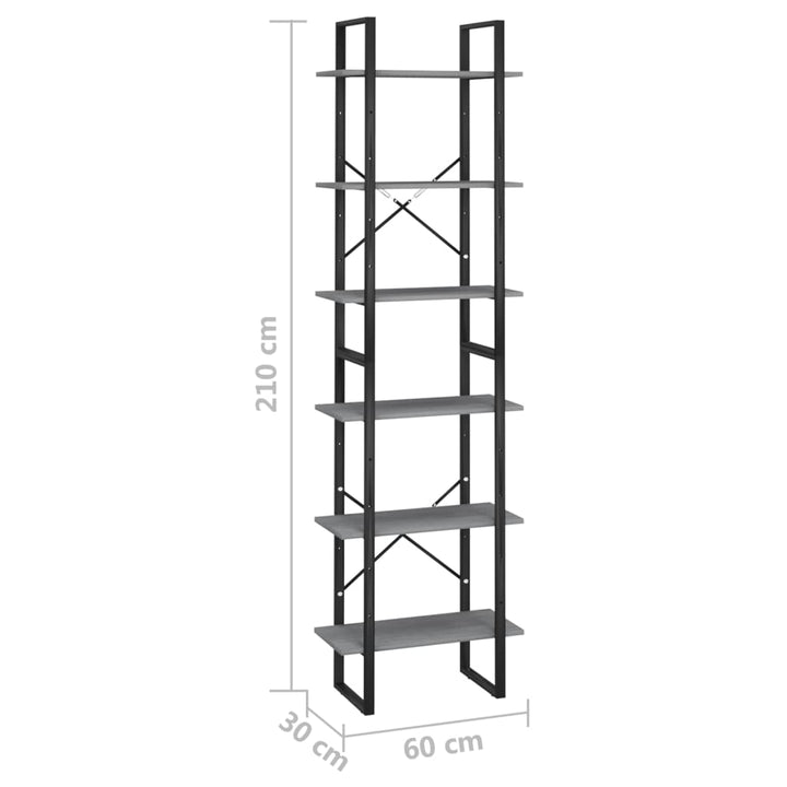 opbevaringsreol 60x30x210 cm massivt fyrretræ grå