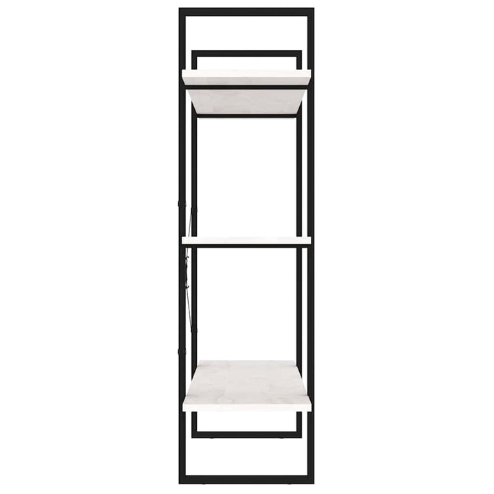 bogreol med 3 hylder 100x30x105 cm massivt fyrretræ hvid
