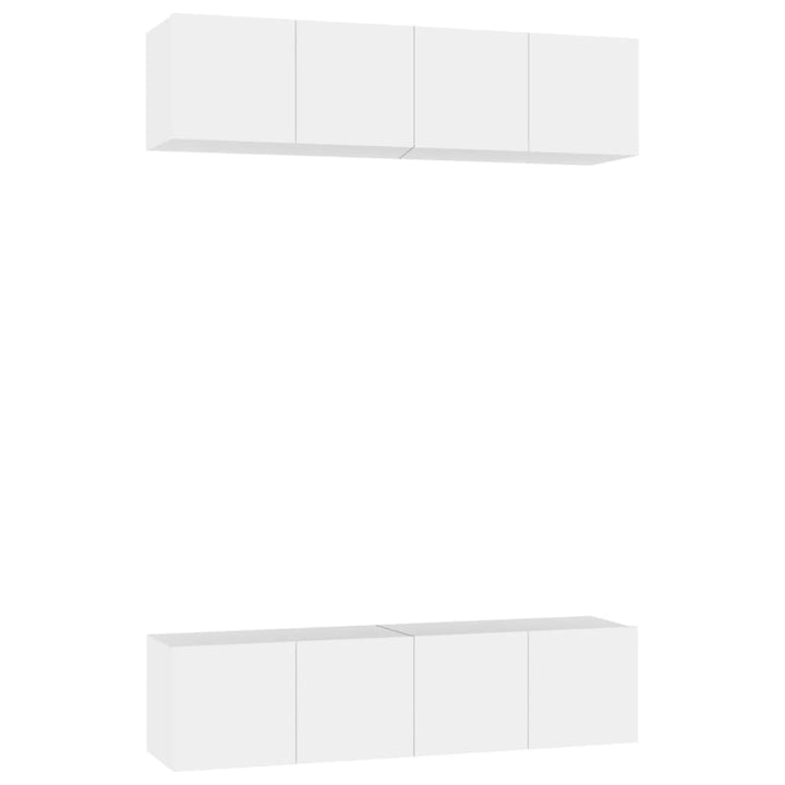 tv-borde 4 stk. 60x30x30 cm konstrueret træ hvid