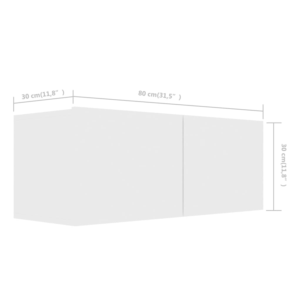 tv-skabssæt 6 dele konstrueret træ hvid