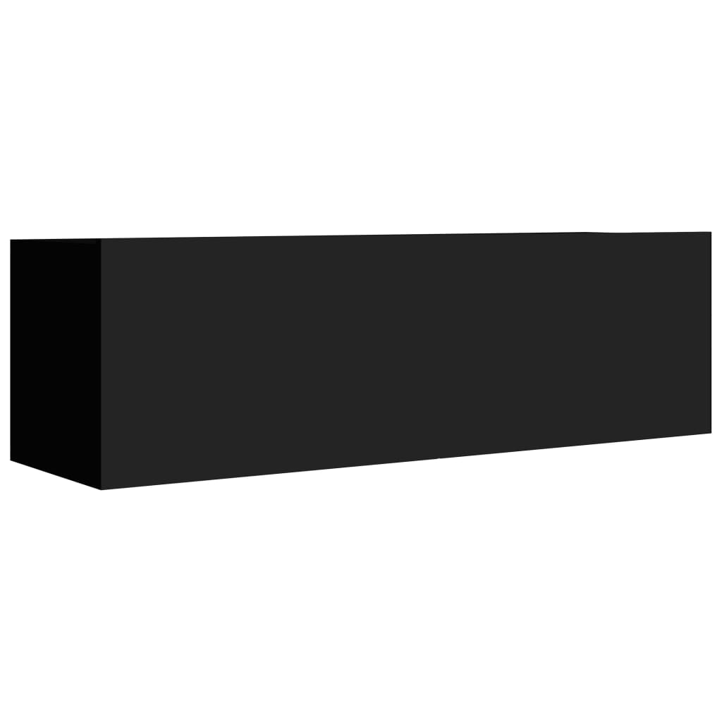 tv-skabe 4 stk. 100x30x30 cm konstrueret træ sort