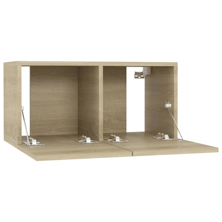 tv-skabe 4 stk. 60x30x30 cm konstrueret træ sonoma-eg