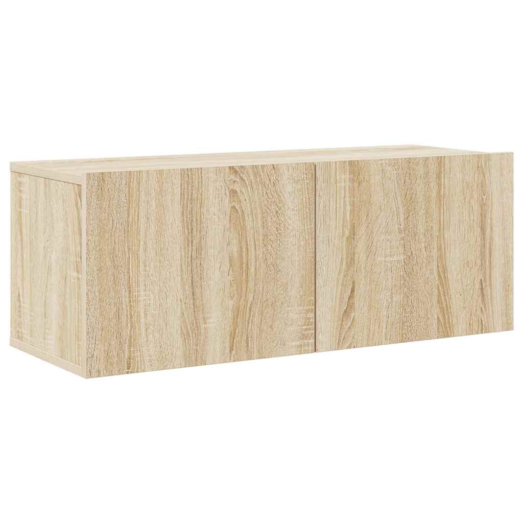 tv-skabssæt 6 dele konstrueret træ sonoma-eg