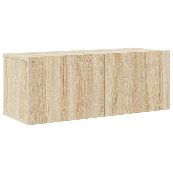 tv-skabssæt 6 dele konstrueret træ sonoma-eg