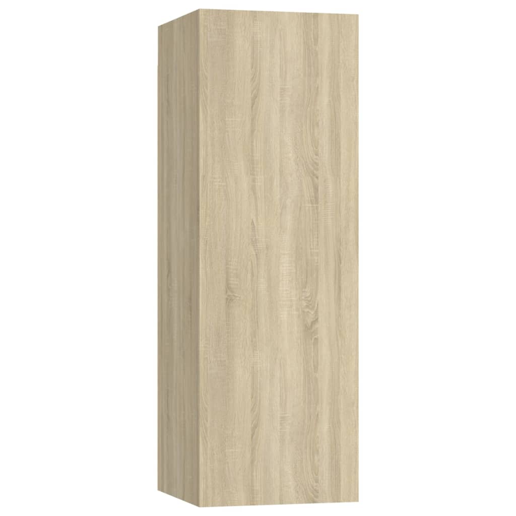 tv-borde 4 stk. 30,5x30x90 cm konstrueret træ sonoma-eg