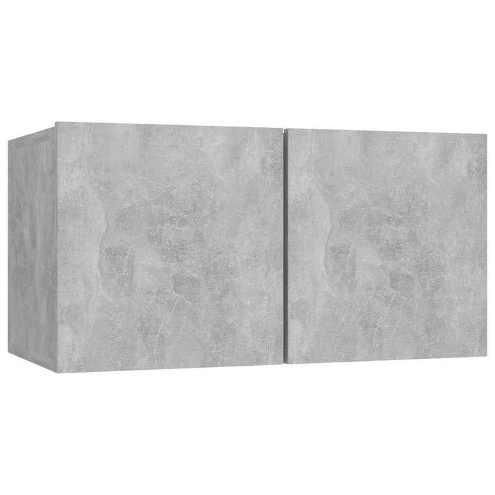 tv-skabssæt 7 dele konstrueret træ betongrå