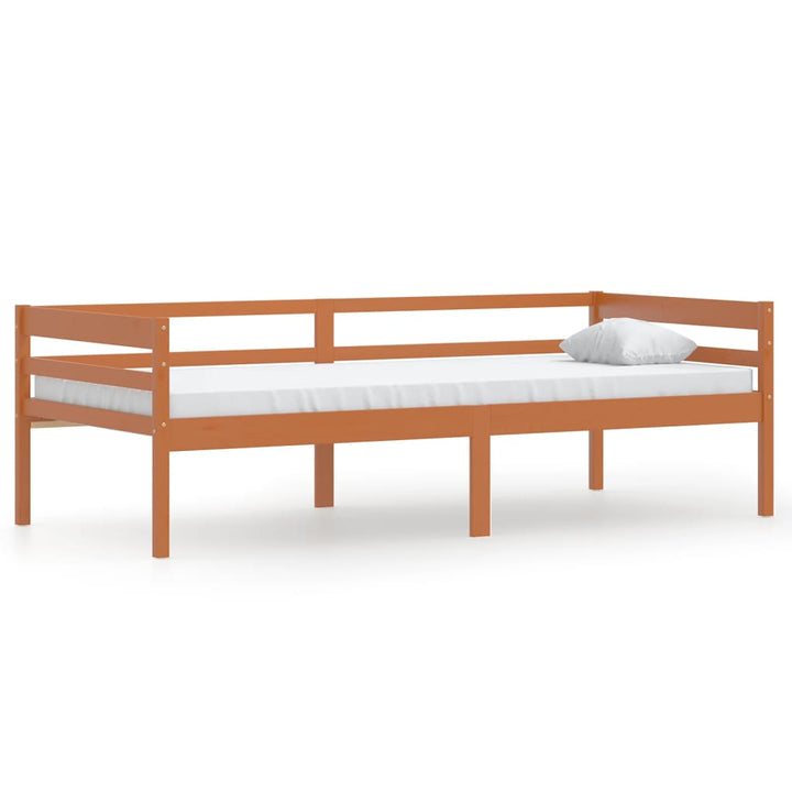 sengeramme uden madras massivt fyrretræ 90x200 cm honningbrun