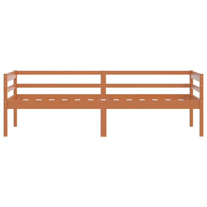 sengeramme uden madras massivt fyrretræ 90x200 cm honningbrun