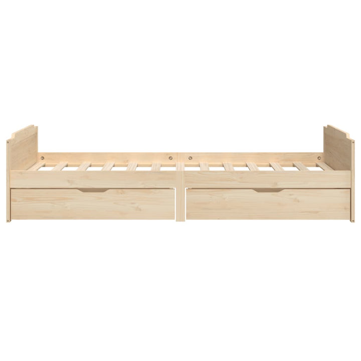 sengeramme med skuffer 90x200 cm massivt fyrretræ