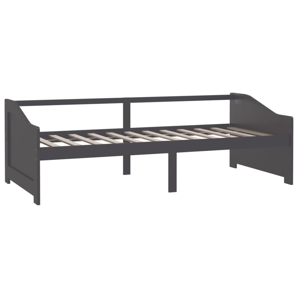 3-personers daybed 90x200 cm massivt fyrretræ mørkegrå