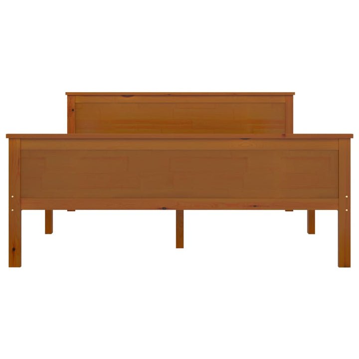 sengeramme 120x200 cm massivt fyrretræ gyldenbrun