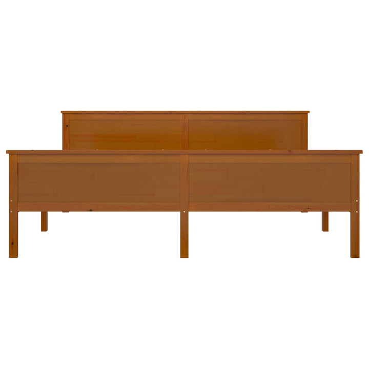 sengeramme 180x200 cm massivt fyrretræ gyldenbrun