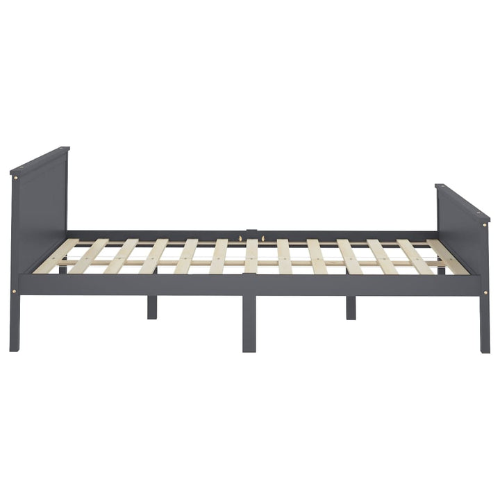 sengeramme 160x200 cm massivt fyrretræ grå