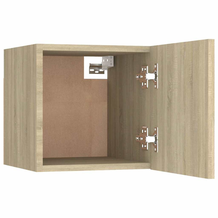 sengeskab 30,5x30x30 cm konstrueret træ sonoma-eg