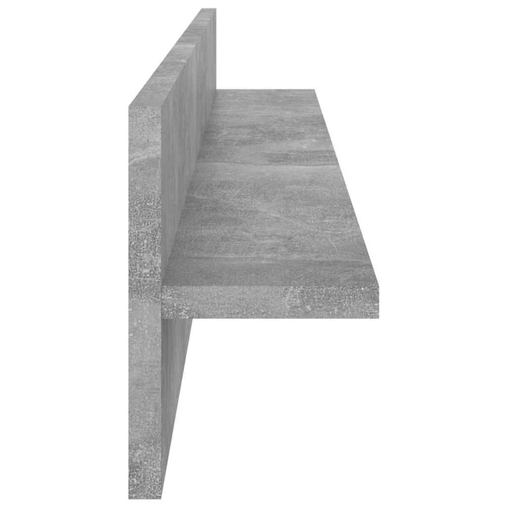 væghylder 4 stk. 80x11,5x18 cm konstrueret træ betongrå
