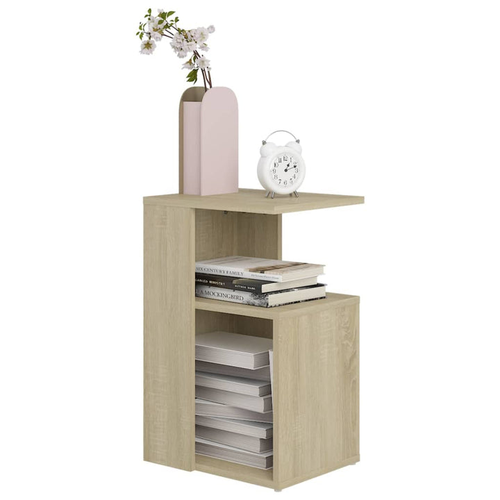 sidebord 36x30x56 cm konstrueret træ sonoma eg