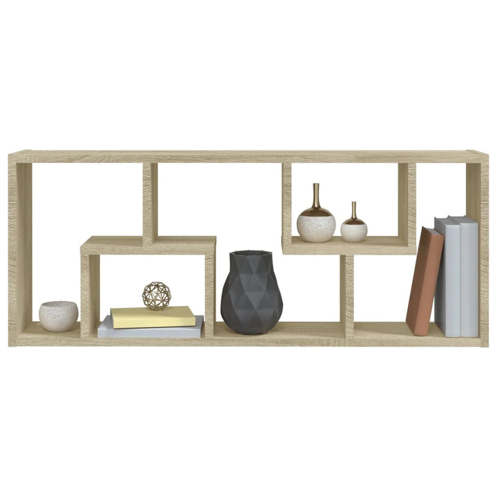 væghylde 36x16x90 cm konstrueret træ sonoma-eg
