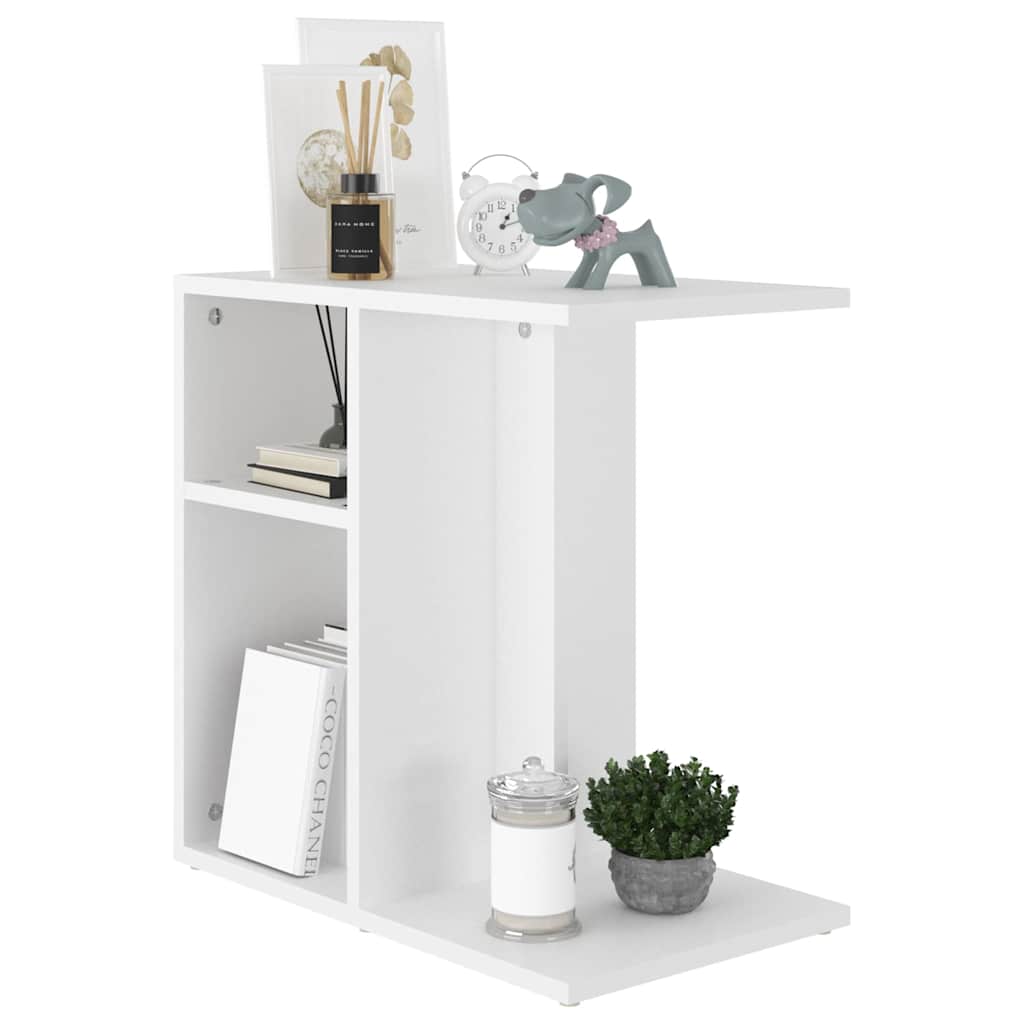 sidebord 50x30x50 cm konstrueret træ hvid
