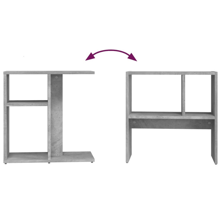 sidebord 50x30x50 cm konstrueret træ betongrå