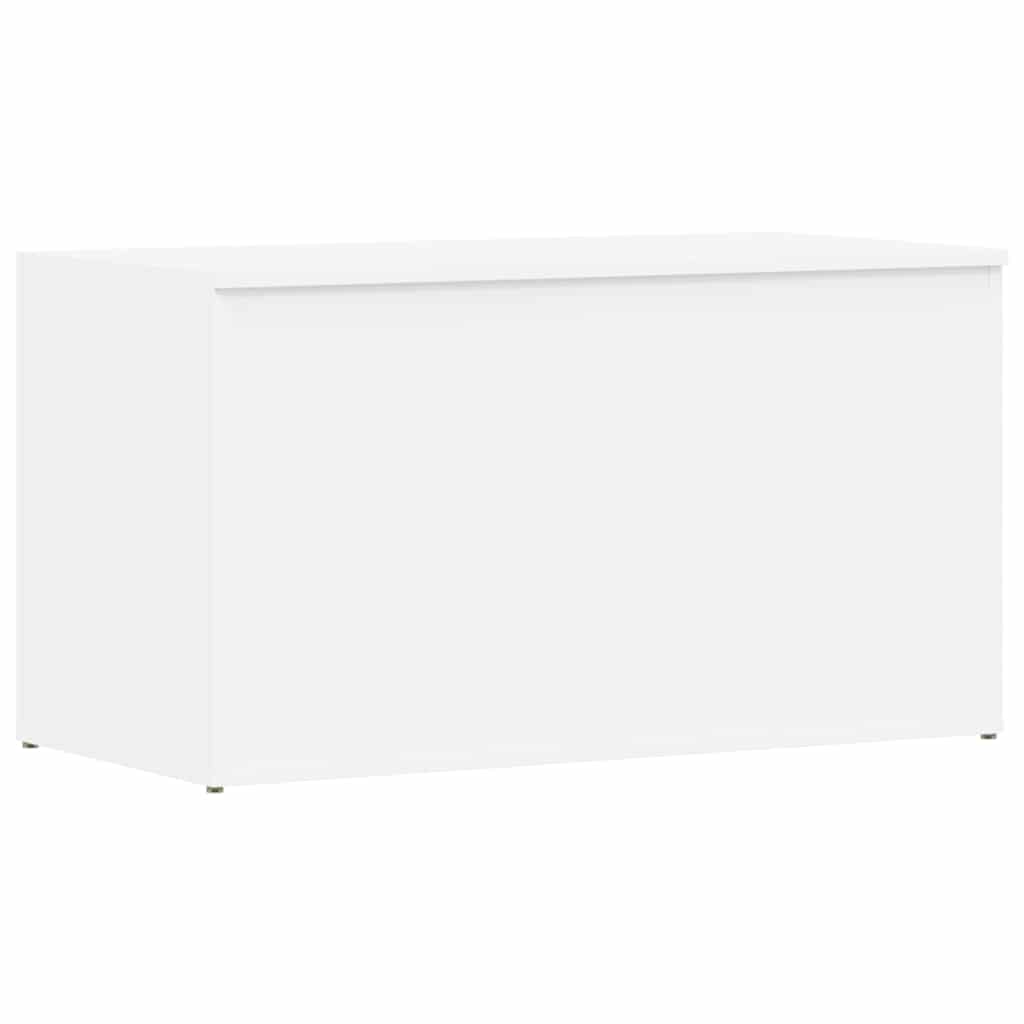 opbevaringskasse 84x42x46 cm konstrueret træ hvid