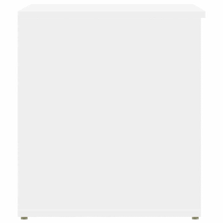 opbevaringskasse 84x42x46 cm konstrueret træ hvid