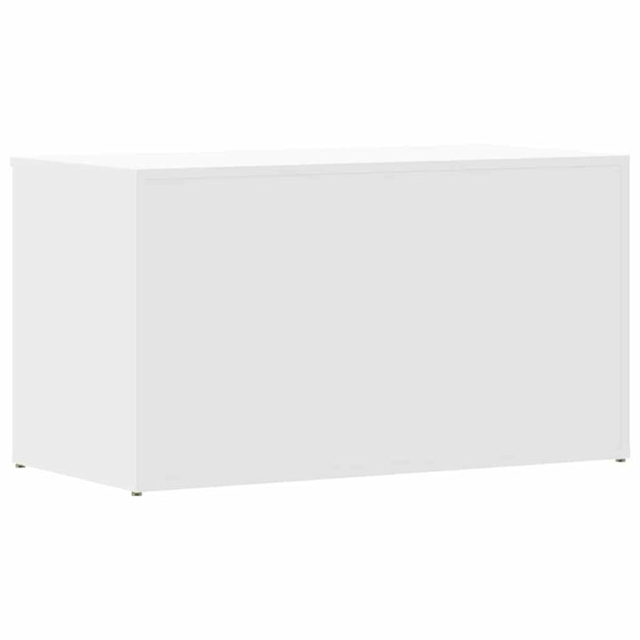 opbevaringskasse 84x42x46 cm konstrueret træ hvid