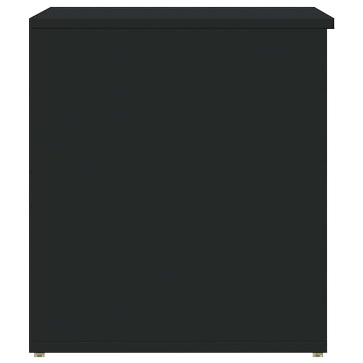 opbevaringskasse 84x42x46 cm konstrueret træ sort